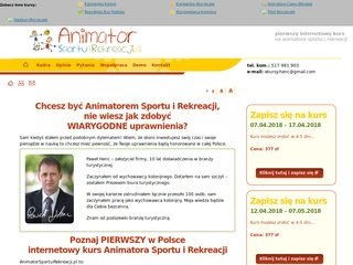 Podgląd animatorsportuirekreacji.pl